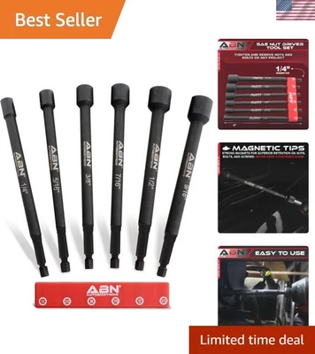 Professional 6-Piece SAE Nut Driver Set - 6 IN  with Alloy Steel Durability - Image 1 of 4