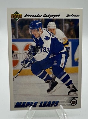 1991-92 Upper Deck #466 Alexander Godynyuk Rookie Toronto Maple Leafs - Image 1 of 2
