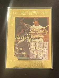 Cal Ripken Jr / Lou Gehrig 1995 SSCA Iron Men 23 KT Gold Foil (Serial #04402) NM - Picture 1 of 2
