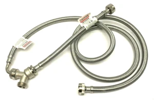 Certified Appliance WI12SSFM Inlet & WM72SSL 6FT Braided Stainless Steel Hose - Picture 1 of 5
