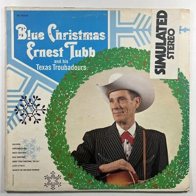 Ernest Tubb “Blue Christmas” LP/Decca DL 74518 (VG) - Image 1 of 4