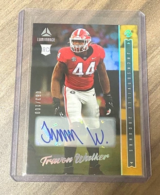 2022 Luminance Travon Walker Gold Auto 63/100 SSP JAGS - Image 1 of 2