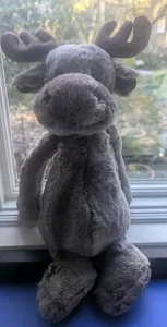 Jellycat Bashful MARTY MOOSE 14" Brown Plush Stuffed Animal - Picture 1 of 3