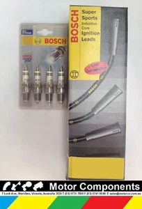 FORD TELSTAR AT 2 LITRE 1987-89 SPARK PLUGS & LEADS BOSCH - Picture 1 of 2