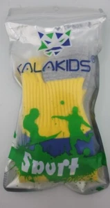 Kalakids Sport Socks XS Yellow kids soccer sports durable trendy - Picture 1 of 6