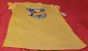 Camicia da notte nuova con etichette Joyspun donna 2X-3X giallo palma copertura spiaggia con tasche - Foto 1 di 2