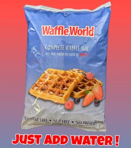 Waffle World Complete Waffle Mix Pancake Mix 2 In 1 Just Add Water 5 lb Bag - Picture 1 of 4