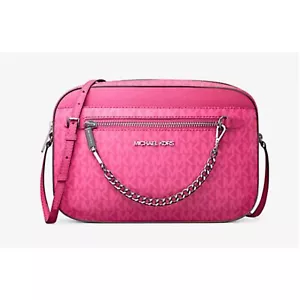 Michael Kors Jet Set Large Signature Logo Crossbody Bag - Picture 1 of 8
