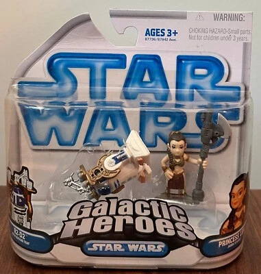Star Wars Galactic Heroes R2-D2 Princesa Leia Figura Paquete de 2 2008 Nuevo R3 Foto 1 de 2