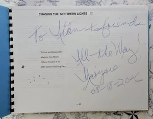 Marjorie Ann Moore Chasing The Northern Lights Signed 1980 Iditarod Finisher - Bild 1 von 8