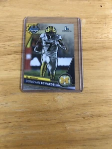 2023 Bowman U Chrome 1st Refractor #42 Donovan Edwards Michigan - Picture 1 of 2
