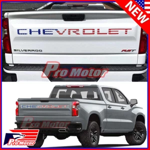 For 2019 - 2022 Chevrolet Silverado USA Flag Tailgate Insert Letters 3D Raised - Picture 1 of 1