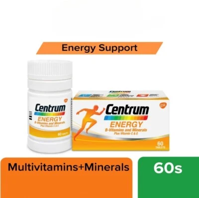 Centrum Energy B-Vitamins and Minerals + Vitamin C & E 60's Free Shipping - Image 1 of 4