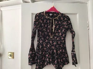 Blusa boho con estampado de flores Pepe Jeans talla M no más grande que 10 - Imagen 1 de 3