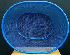 Blue Wire Mesh OVAL BASKET Fruit, Veggies, Bread 11" x 8½" x 3¼" EUC - Picture 1 of 3