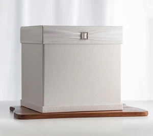 NEW Hayley Cherie White Gift Card Box w/ White Lace Wedding Gifts All Occasions - Picture 1 of 9