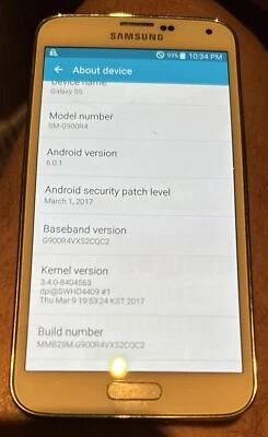 Samsung Galaxy S5 SM-G900V (US Cellular) White 16GB  Fast Ship Good Used Crack - Image 1 of 4