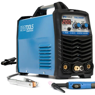  TIG-200R WIG Schweißgerät DC mit Digitalanzeige MMA E-Hand HF Zündung 200 Amper - Bild 1 von 4