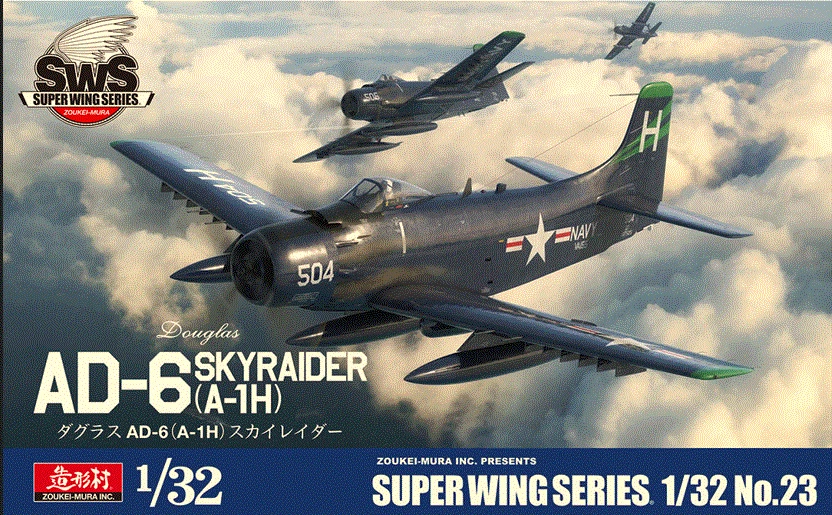 ZOUKEI MURA SWS23 1/32 AD-6 (A-1H) Skyraider Guerra de Corea - Imagen 1 de 1