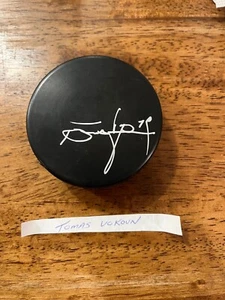 Tomas Vokoun Hand Signed Autographed Black Hockey Puck - Picture 1 of 2