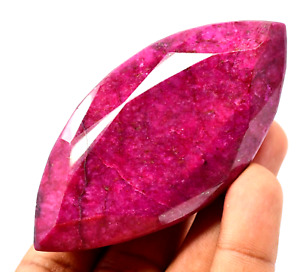 717.5 CT Natural Huge Red Ruby Certified Museum Use Treated Marquise Gemstone