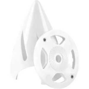 Cono giratorio de plástico blanco de 2 hojas de 2,5 pulgadas 1 pieza puntiagudo hueco tallado para avión de radiocontrol - Imagen 1 de 12