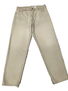 Jeans de Colección LEVIS 550 Naranja-Tab Etiqueta 36x30 Se Ajusta 34x30 Beige Años 80 Raro Hecho en EE. UU. - Imagen 1 de 7