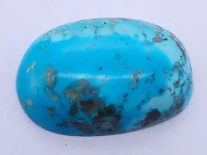 Pietra Preziosa Sciolta Forma Ovale Turchese Naturale Certificata Non Trattata 46,15 Ct - Foto 1 di 6