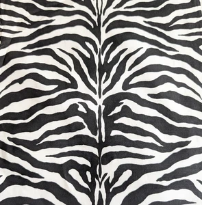 Cotton Fabric Zebra Print Black & White 45" Wide x 1⅔ Yards - Picture 1 of 6