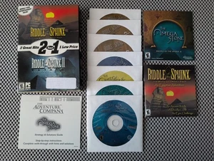 Riddle Of The Sphinx I & II Omega Stone PC CD-ROM gioco confezione da 2 in scatola - Foto 1 di 5