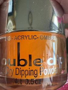 Double Dip Nagel Dip Pulver 0,50 Oz. Acryl weiche Ringelblume neongelblich orange - Bild 1 von 3
