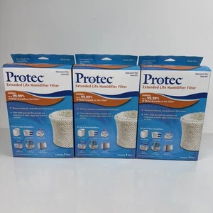 Protec Extended Life Humidifier Wicking Replacement Filter Cartridge PWF2 3x Lot - Imagen 1 de 5