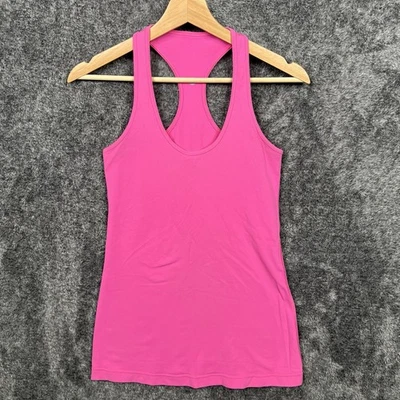 Regata feminina Lululemon Cool Racerback tamanho 4 rosa academia de treino ativa - Imagem 1 de 4