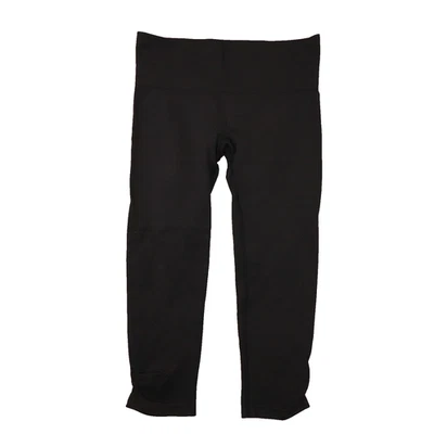 lululemon Seamlessly Street Crop  Black Cinched Leggings size 8 Pull On Gym - Image 1 of 4