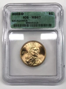 2002 D Sacagawea Dollar ICG MS-67 - Picture 1 of 3