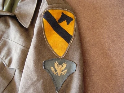 USED WW2 1st Calvary Army Dress Jacket Size 38R Shorter "Ike" Style - Image 1 of 4