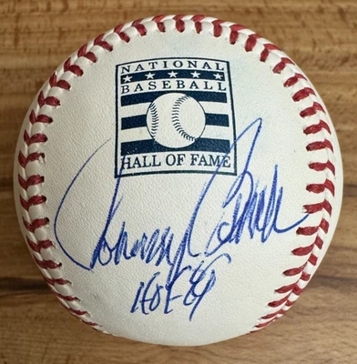 JOHNNY BENCH SIGNED OML HALL OF FAME BASEBALL W/HOH89 BECKETT COA WITH PROOF - Image 1 of 4