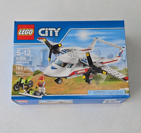 NEW SEALED City Rescue Ambulance Plane 60116 Complete Set Box 183pcs Ages 5-12
