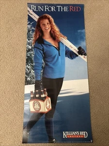 Vintage 1990 Killian’s Red Beer Poster. Run For The Red 15 X 34” - Picture 1 of 8