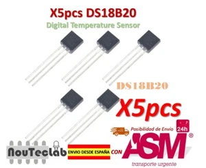 5pcs DS18B20 18B20 18S20 TO-92 IC CHIP Thermometer Temperature Sensor - Imagen 1 de 7