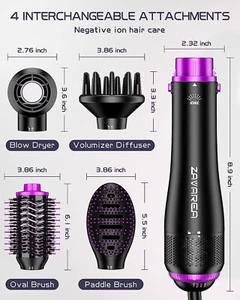 Hair Dryer and Hot Air Brush 4-IN-1 Volumizer Enhanced Hair Styler Negative Ion - Picture 1 of 8