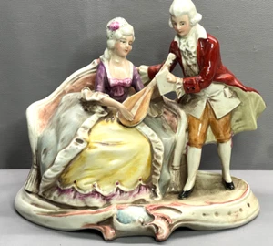 Grafenthal Germany (DDR) Porcelain Figure of a Lady and Gentleman Musician - Picture 1 of 9