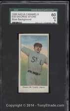 1909 E92 Nadja Caramel George Stone Blue Background - SGC 60