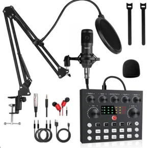 Professional Podcast Kit for 2 by Squarock – DJ Mixer, Audio Interface, Dual Con - Picture 1 of 10