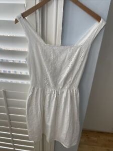 Jack Wills white mini dress with back cutout, UK 8