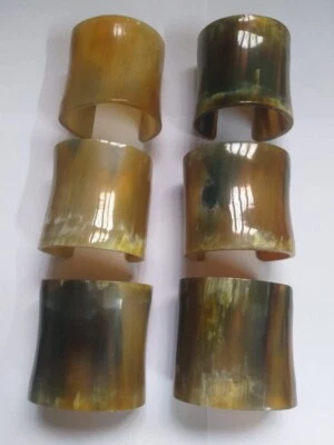 Brazalete Brazalete Cuerno de Búfalo Natural Joyería Bohemio Vintage Grande Enorme Brazalete Foto 1 de 4