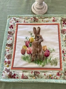 Easter Quilted Table Topper 15.5 inches - Picture 1 of 3