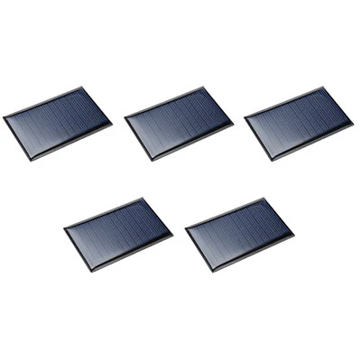 5 Paquetes 6V 60mA 72mm x 45mm Mini Célula de Panel Solar para Proyecto de Energía Eléctrica Hágalo Usted Mismo Foto 1 de 4