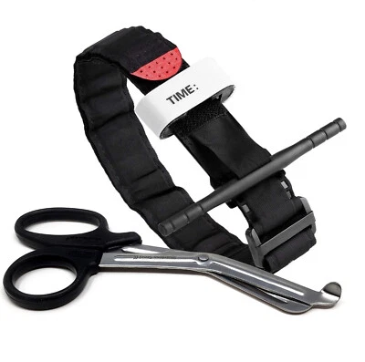 LAB SUPPLY MART 2 Pack Tourniquet Rapid One Hand Application w/ 7.25"Trauma Shears First Aid Kit