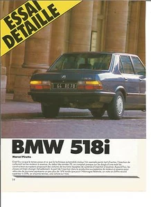 ESSAI ARTICLE PRESSE REPORTAGE 1984 BMW 518 I 14 PAGES - Picture 1 of 1